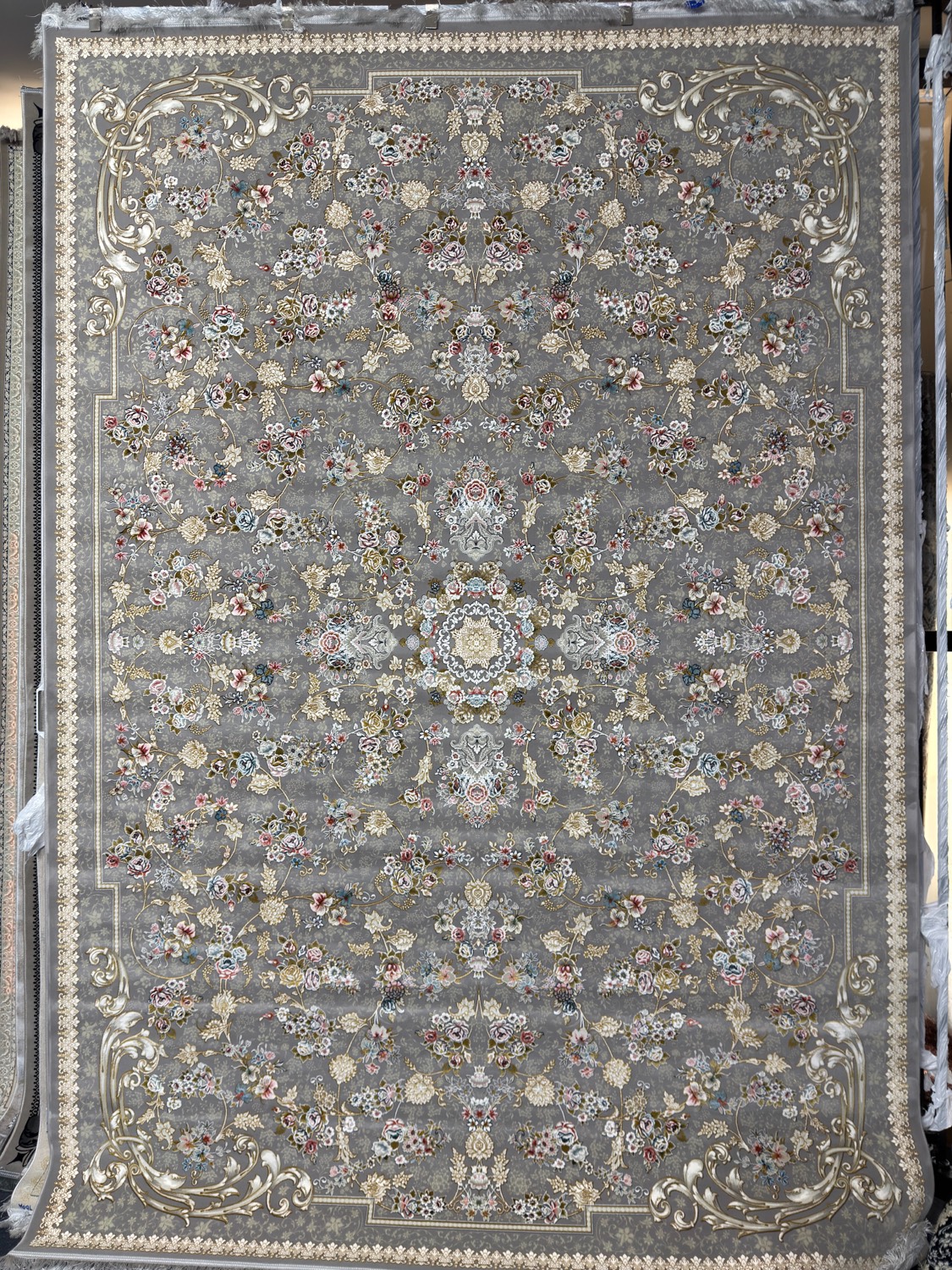 Persian rug with an elegant repeating motif