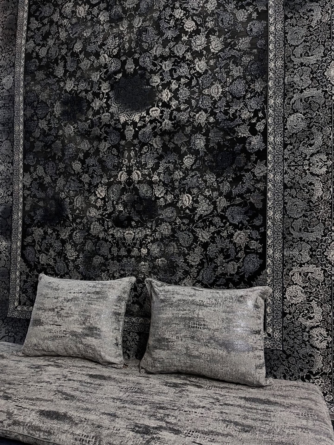 Toshak cushions in rich fabric
