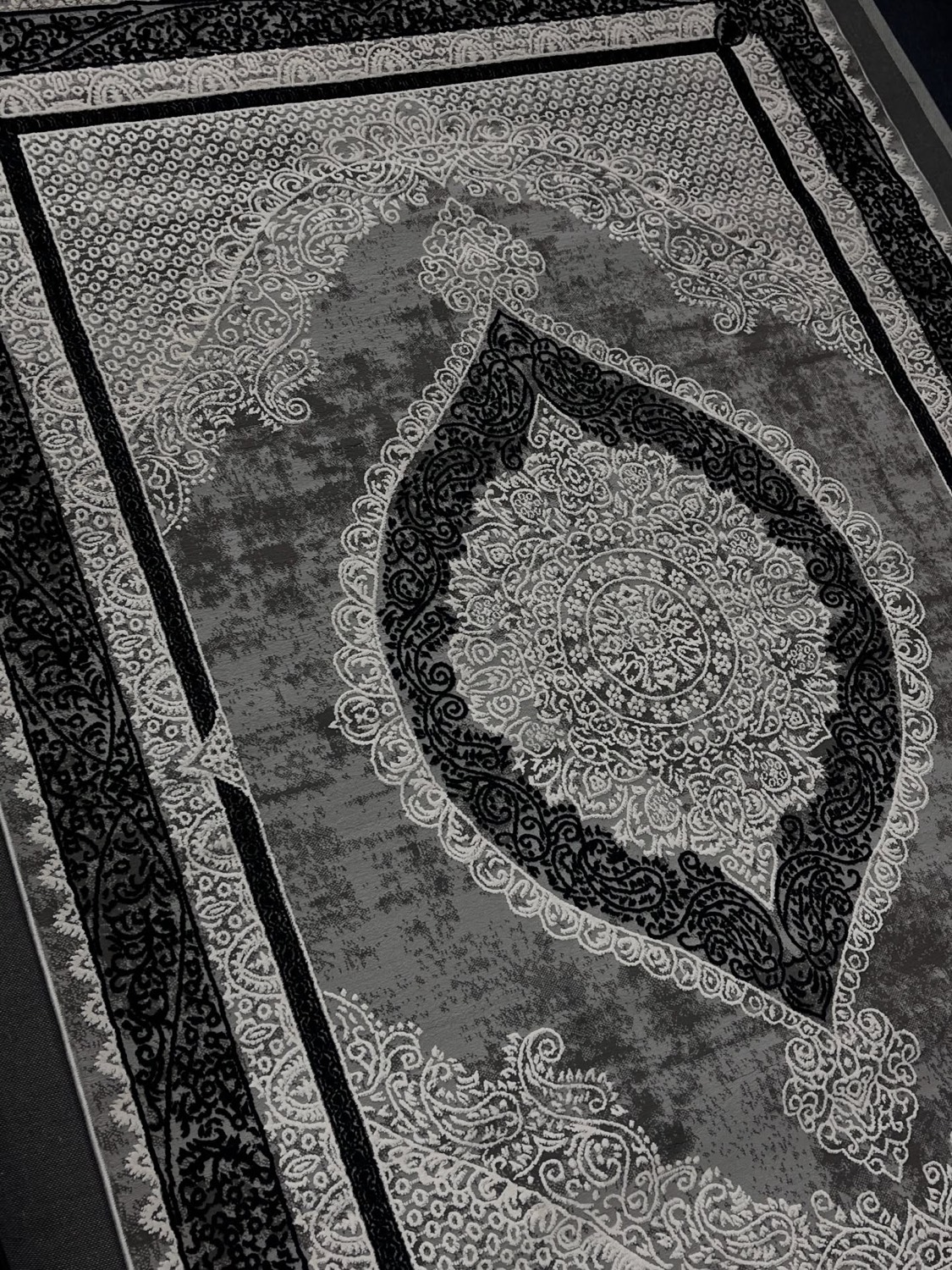 Turkish rug on display in the showroom